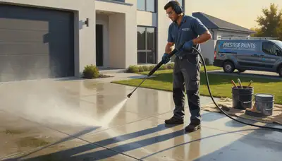 Concrete pressure cleaning in Aurora, CO for driveways, patios, and walkways by Aurora Paint Pros