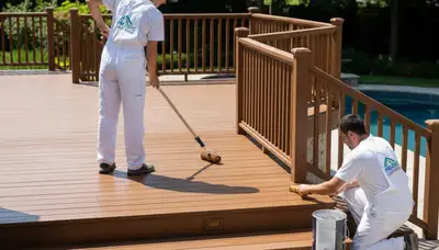 Aurora, CO deck painting by Aurora Paint Pros for durable, weather-resistant outdoor wood finishes