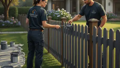 Fence painting service in Aurora, CO by Aurora Paint Pros for weather protection and curb appeal