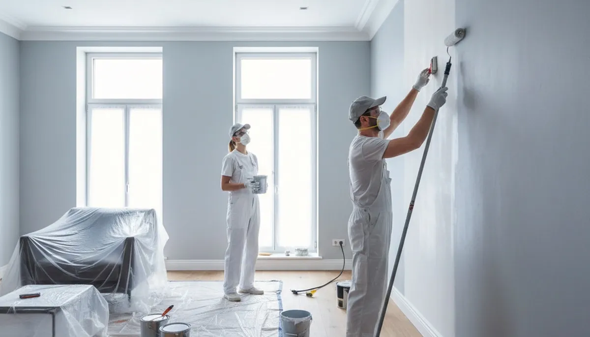 Interior house painting in Aurora, CO by Aurora Paint Pros applying fresh wall finishes
