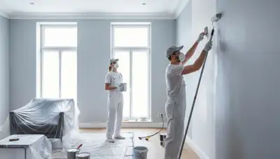 Interior house painting in Aurora, CO by Aurora Paint Pros applying fresh wall finishes
